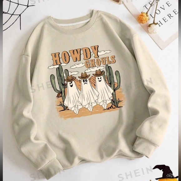 SHEIN Tops - Shein Howdy Ghouls Halloween Sweater